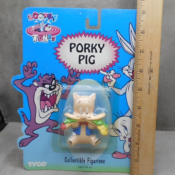 Vintage 1994 Porky Pig Lot: Looney Tunes Collectible Figure & Lip Balm - Picture 3 of 14